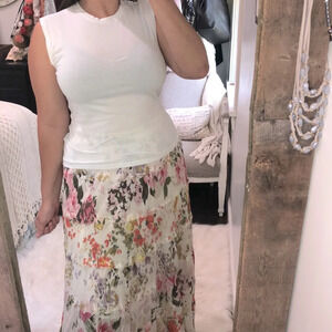 BB Dakota Anthropologie small white tie back top